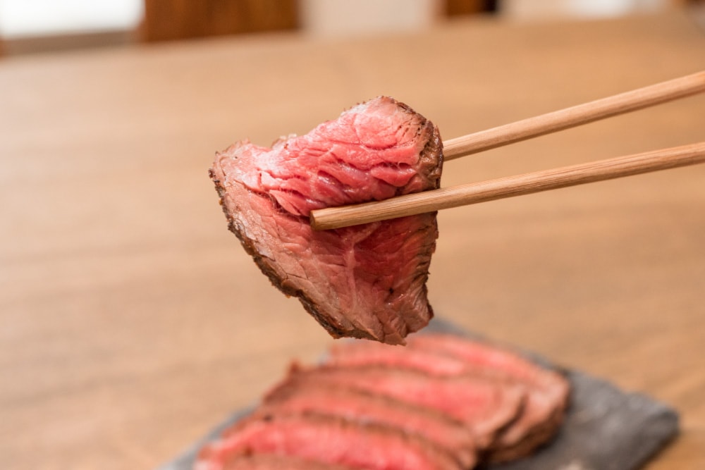 段戸産高原牛のステーキ